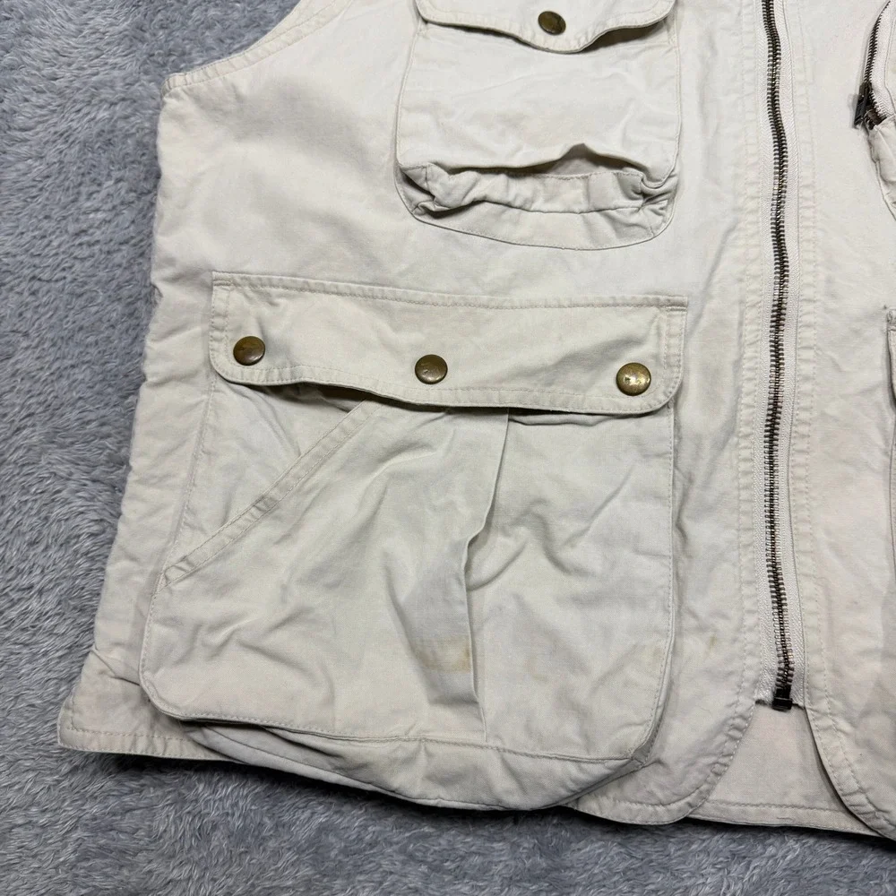 Vintage Banana Republic Safari Vest Medium M Multi Pocket Travel Photography
